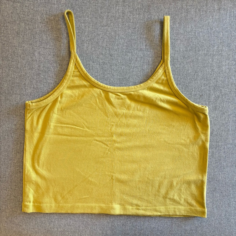 ARQ Crop Tank, Buttercup Yellow, 2X, EUC